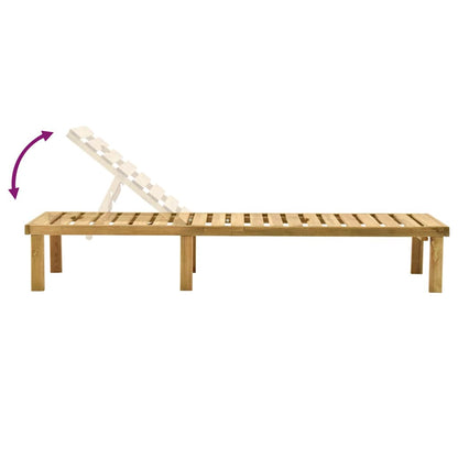 Tumbona De Madera De Pino Impregnada