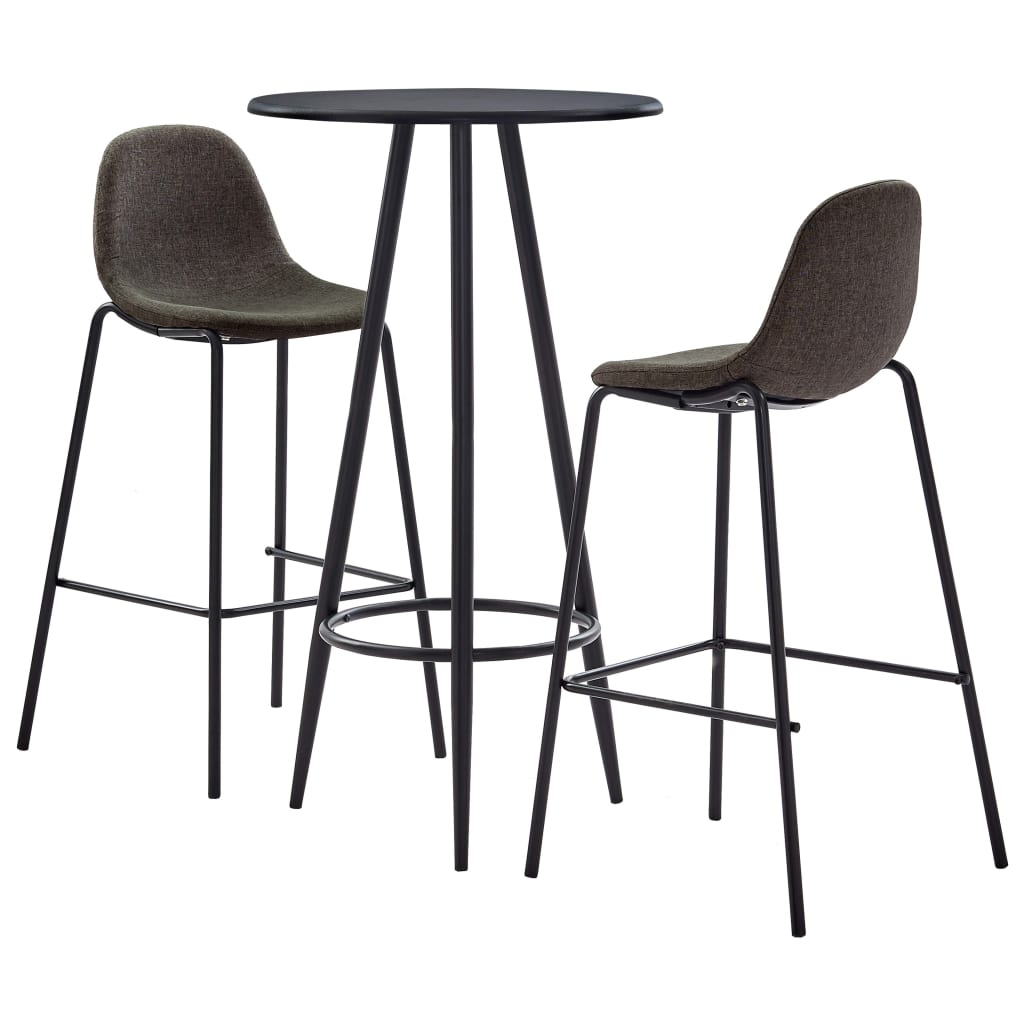 Juego De Mesa Alta Y Taburetes 3 Piezas Tela