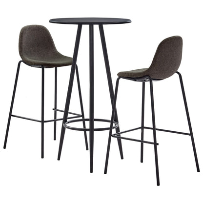 Juego De Mesa Alta Y Taburetes 3 Piezas Tela