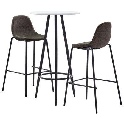 Juego De Mesa Alta Y Taburetes 3 Piezas Tela