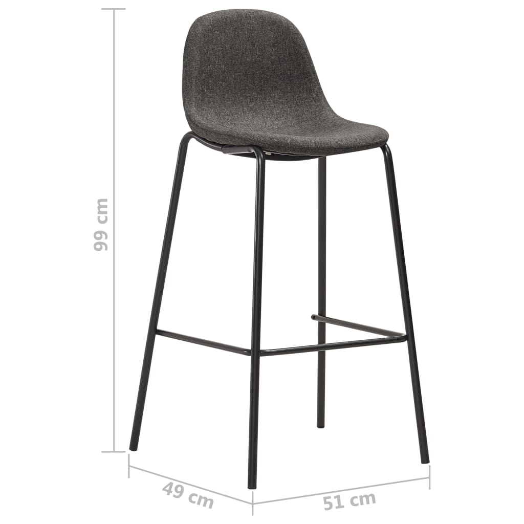 Juego De Mesa Alta Y Taburetes 3 Piezas Tela