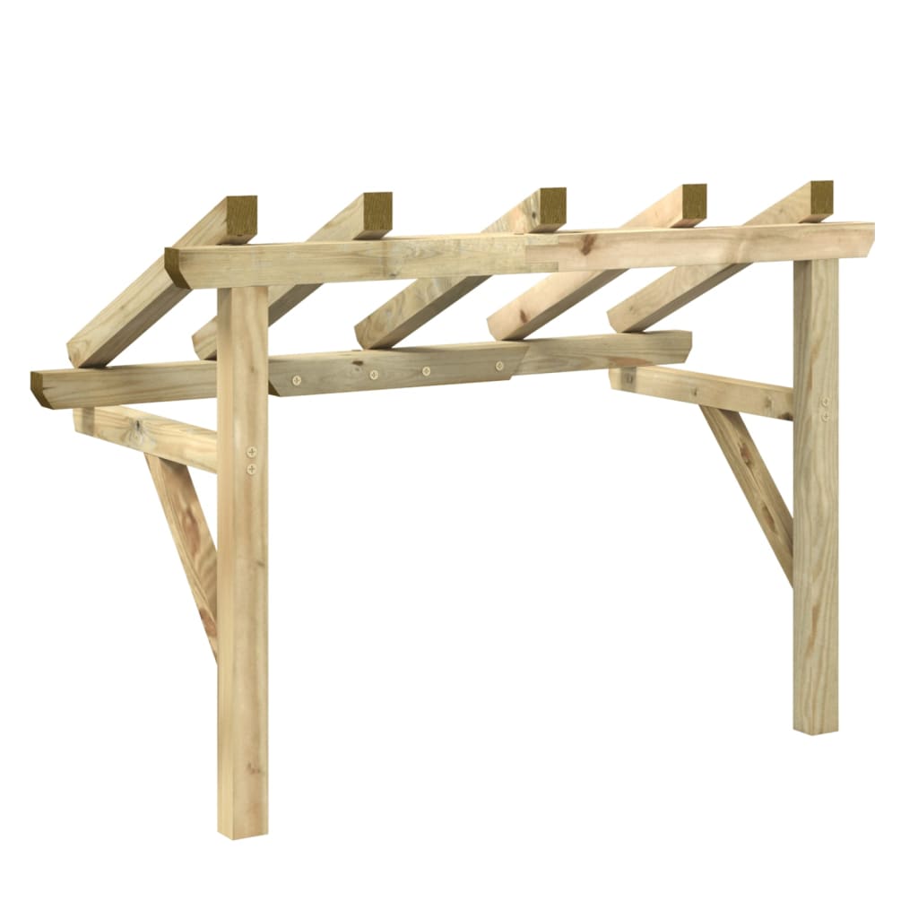 Pérgola De Puerta Madera Maciza De Pino