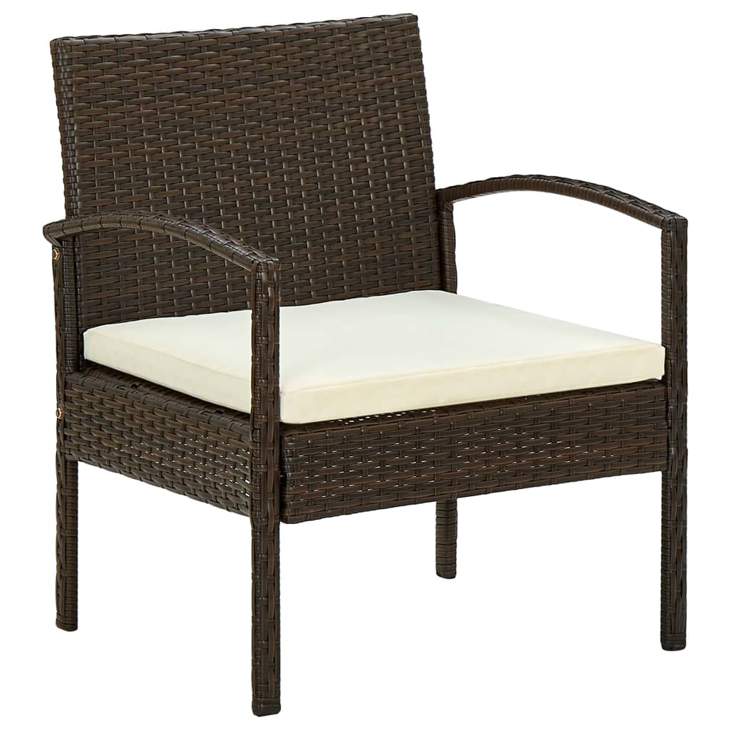 Silla De Jardín Con Cojín Ratán Sintético