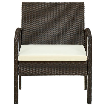 Silla De Jardín Con Cojín Ratán Sintético