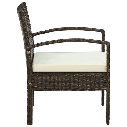 Silla De Jardín Con Cojín Ratán Sintético