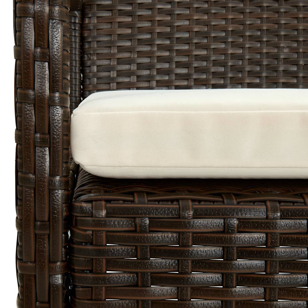 Silla De Jardín Con Cojín Ratán Sintético