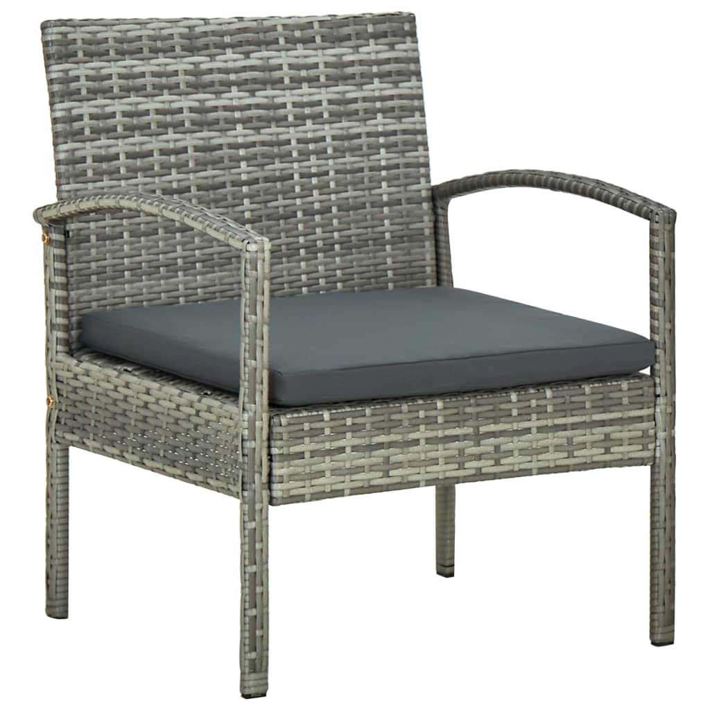 Silla De Jardín Con Cojín Ratán Sintético