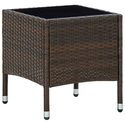 Mesa De Jardín Ratán Sintético 40X40X45 Cm
