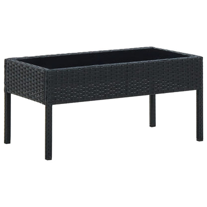 Mesa De Jardín Ratán Sintético 75X40X37 Cm