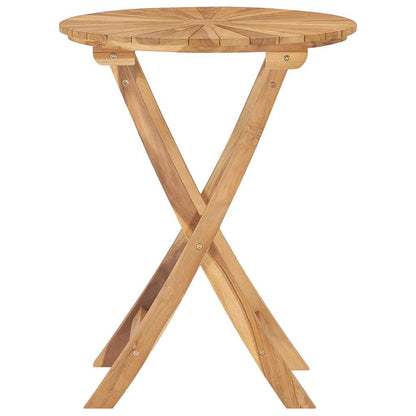 Mesa De Jardín Plegable Madera Maciza De Teca Ø 60 Cm