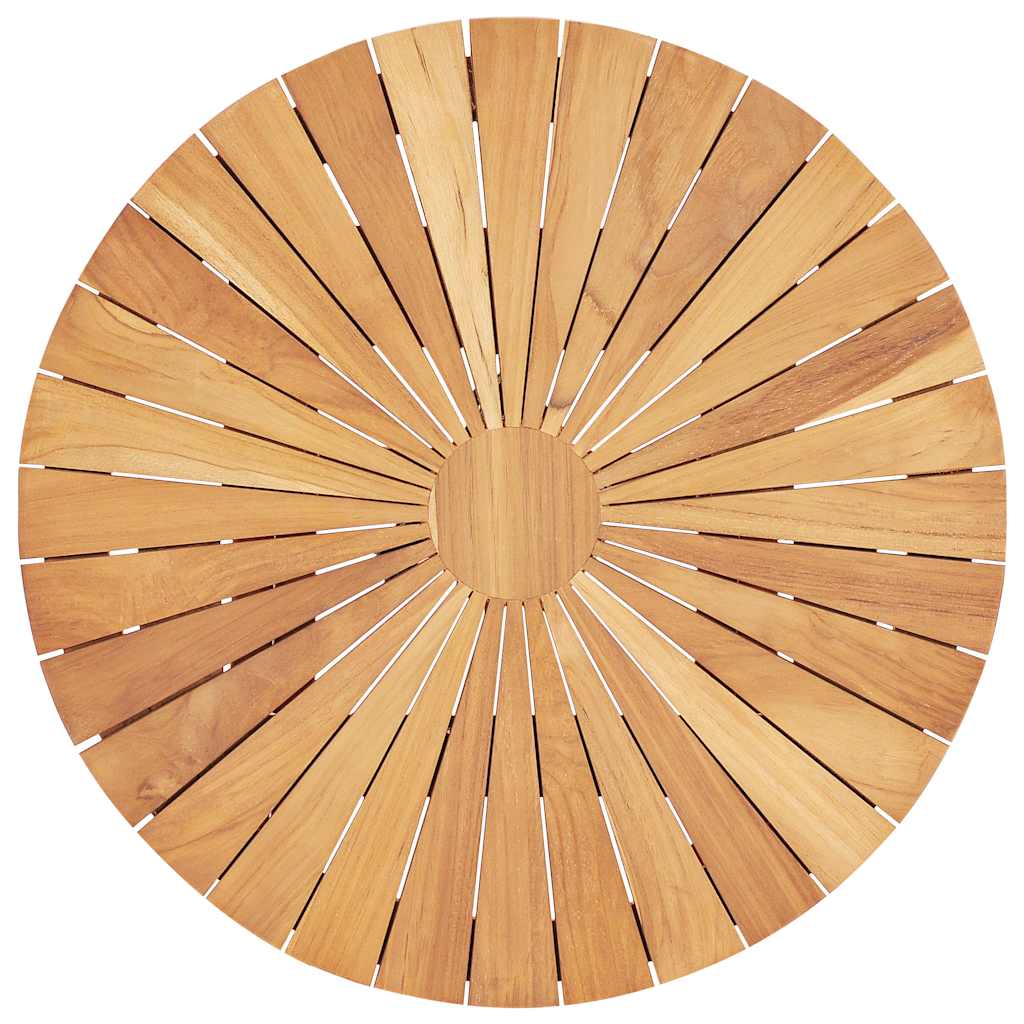 Mesa De Jardín Plegable Madera Maciza De Teca Ø 60 Cm