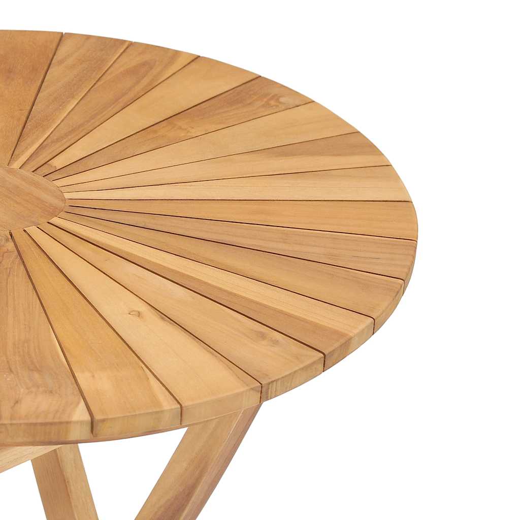 Mesa De Jardín Plegable Madera Maciza De Teca Ø 60 Cm