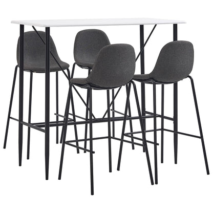 Juego De Mesa Alta Y Taburetes 5 Piezas Tela