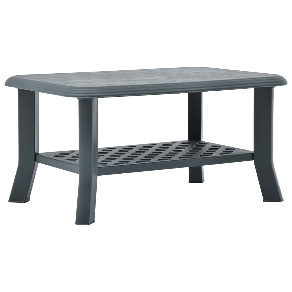 Mesa De Centro De Plástico Gris 90X60X46 Cm