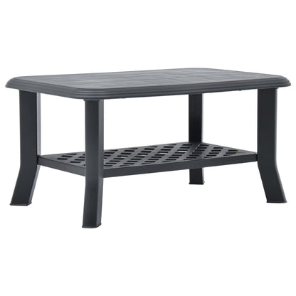 Mesa De Centro De Plástico Gris 90X60X46 Cm