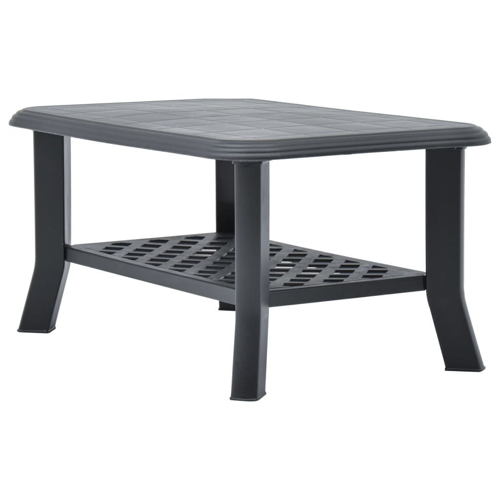 Mesa De Centro De Plástico Gris 90X60X46 Cm