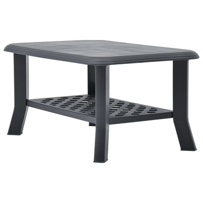 Mesa De Centro De Plástico Gris 90X60X46 Cm