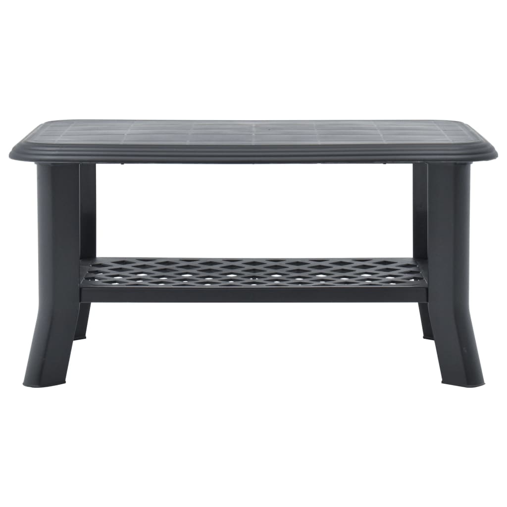 Mesa De Centro De Plástico Gris 90X60X46 Cm