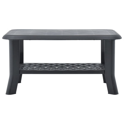 Mesa De Centro De Plástico Gris 90X60X46 Cm