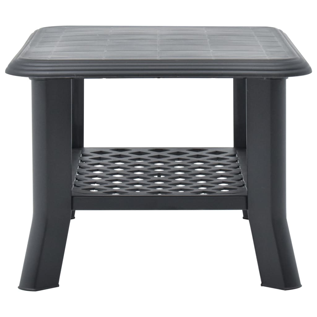 Mesa De Centro De Plástico Gris 90X60X46 Cm