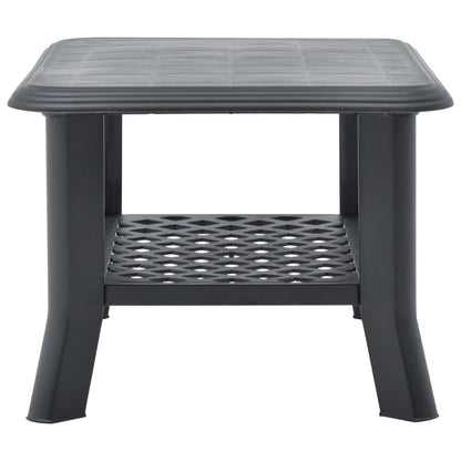Mesa De Centro De Plástico Gris 90X60X46 Cm