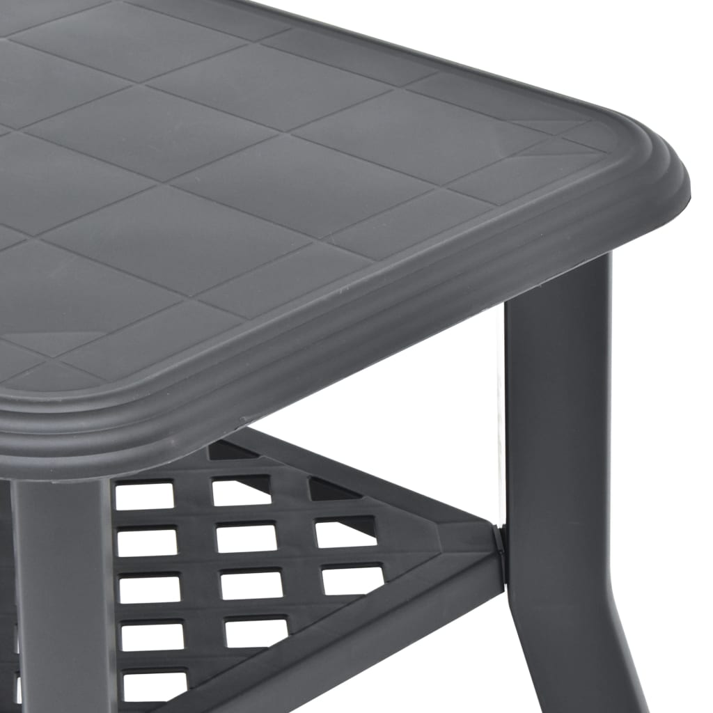 Mesa De Centro De Plástico Gris 90X60X46 Cm