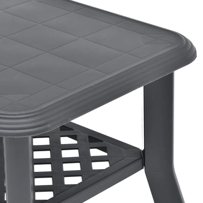 Mesa De Centro De Plástico Gris 90X60X46 Cm