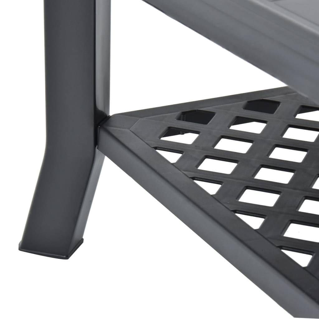 Mesa De Centro De Plástico Gris 90X60X46 Cm