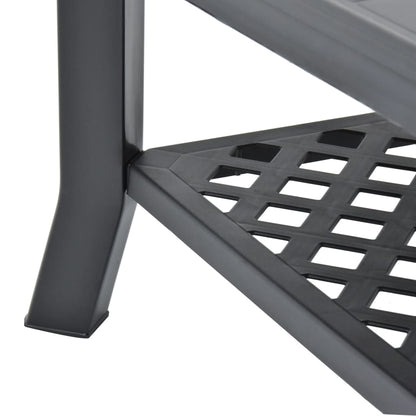Mesa De Centro De Plástico Gris 90X60X46 Cm