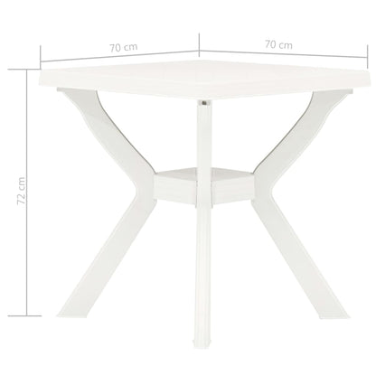 Mesa Bistro Blanca Plástico 70X70X72 Cm