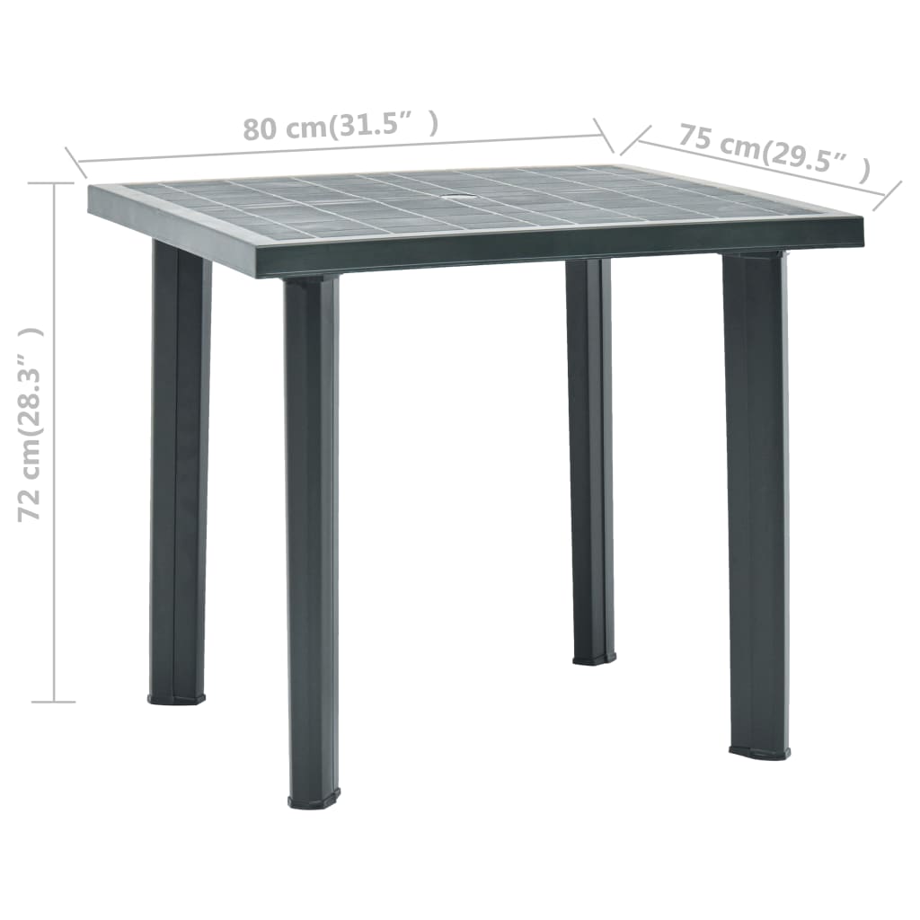 Mesa De Jardín De Plástico 80X75X72 Cm