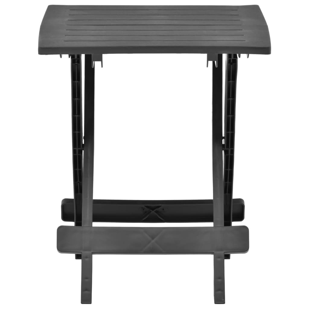 Mesa Plegable De Jardín Plástico Gris 45X43X50 Cm