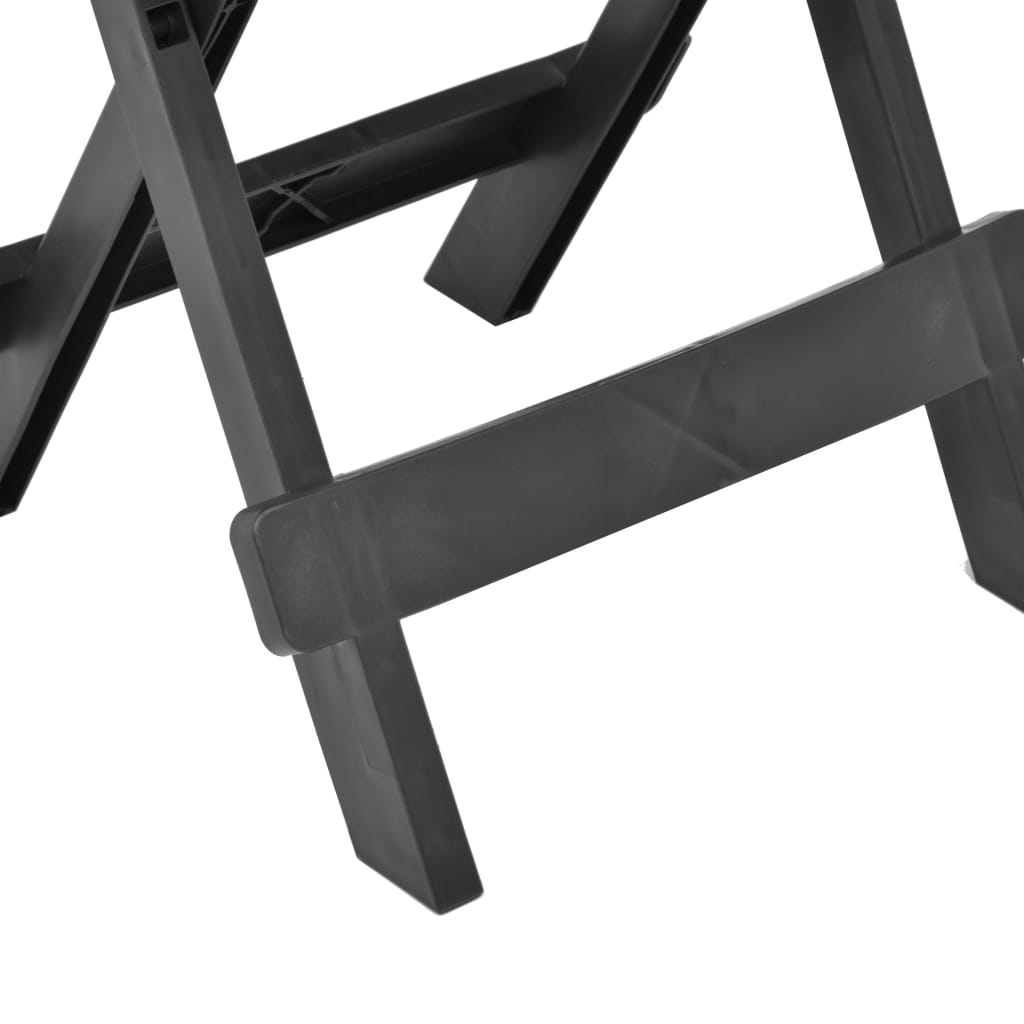 Mesa Plegable De Jardín Plástico Gris 45X43X50 Cm