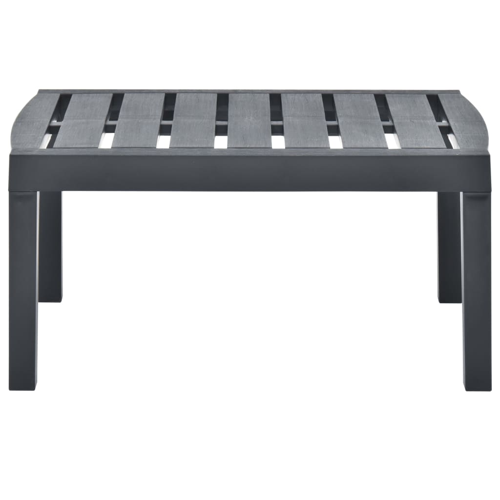 Mesa De Jardín De Plástico Gris 78X55X38 Cm