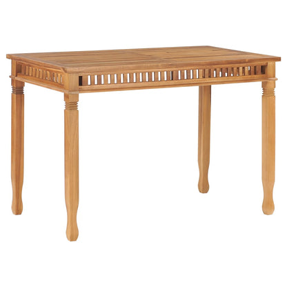 Mesa De Comedor De Jardín Madera Maciza De Teca 120X65X80 Cm