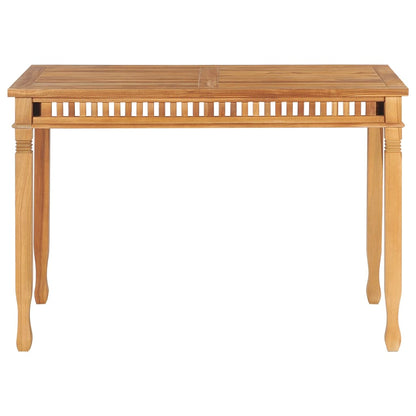 Mesa De Comedor De Jardín Madera Maciza De Teca 120X65X80 Cm