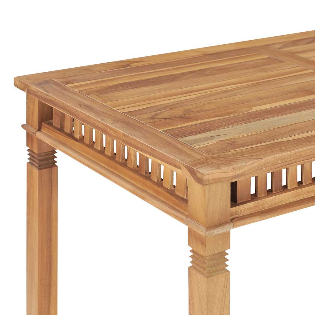 Mesa De Comedor De Jardín Madera Maciza De Teca 120X65X80 Cm