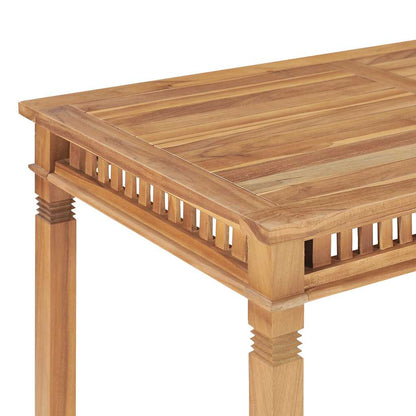 Mesa De Comedor De Jardín Madera Maciza De Teca 120X65X80 Cm