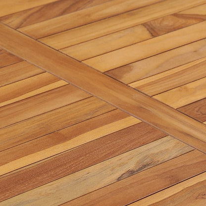 Mesa De Comedor De Jardín Madera Maciza De Teca 120X65X80 Cm