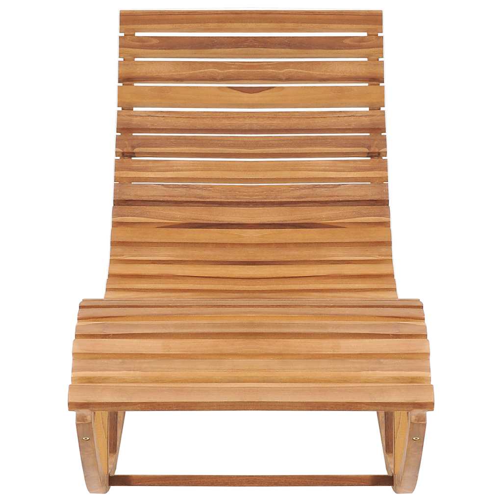 Tumbona Mecedora De Madera De Teca Maciza