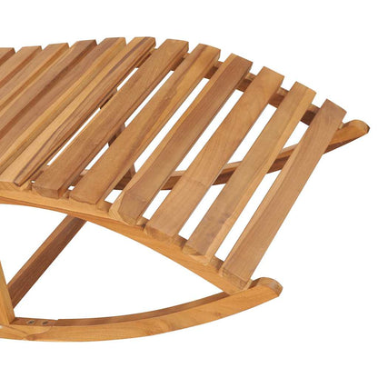 Tumbona Mecedora De Madera De Teca Maciza