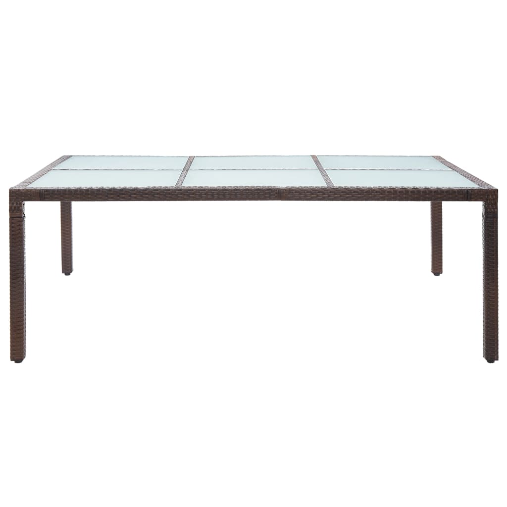 Mesa De Comedor De Jardín 200X150X74 Cm Ratán Sintético