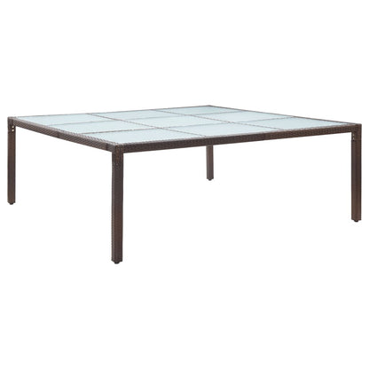 Mesa De Comedor De Jardín Ratán Sintético 200X200X74 Cm