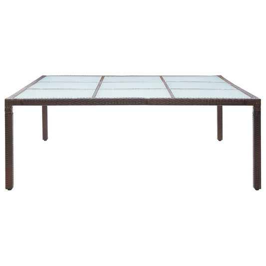 Mesa De Comedor De Jardín Ratán Sintético 200X200X74 Cm