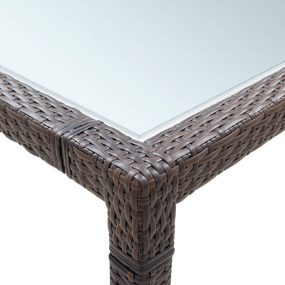 Mesa De Comedor De Jardín Ratán Sintético 200X200X74 Cm