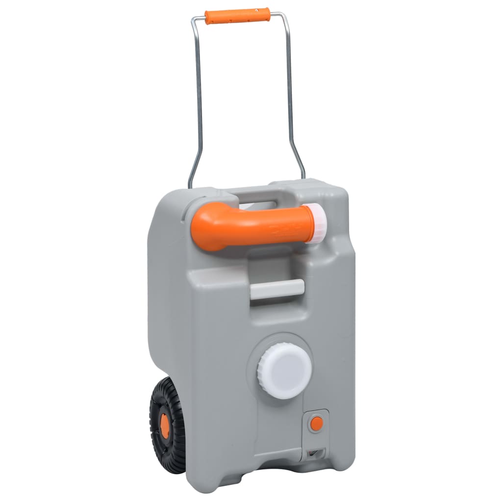 Depósito De Agua Con Ruedas Para Camping Gris 25 L