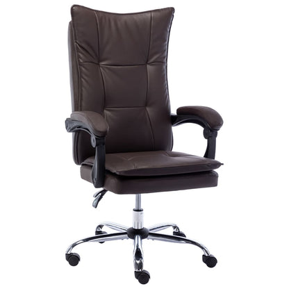 Silla De Oficina De Cuero Sintético Gris