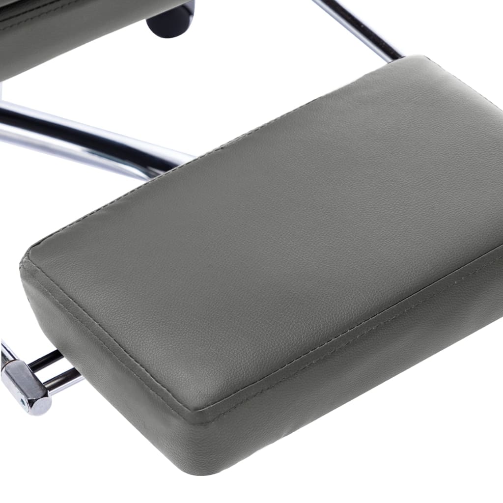 Silla De Oficina De Cuero Sintético Gris