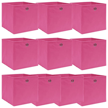 Caja De Almacenaje Con Tapa 4 Uds Tela Azul Celeste 32X32X32 Cm
