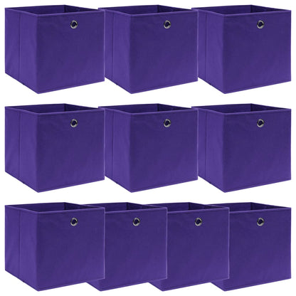 Caja De Almacenaje Con Tapa 4 Uds Tela Azul Celeste 32X32X32 Cm